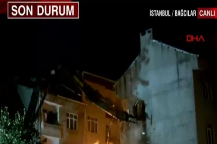 Çökme tehlikesi bulunan bina yıkılıyor
