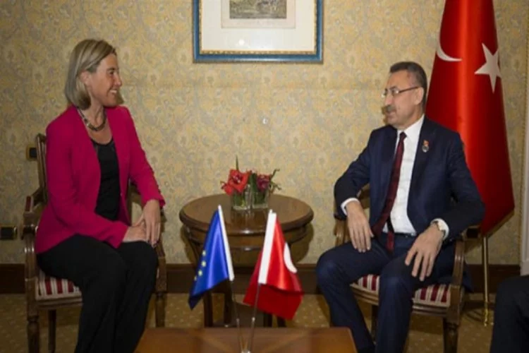 Cumhurbaşkanı Yardımcısı Oktay, Mogherini ile görüştü