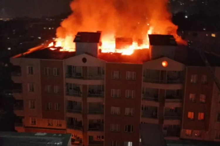 Bursa'daki yangında korku dolu anlar!