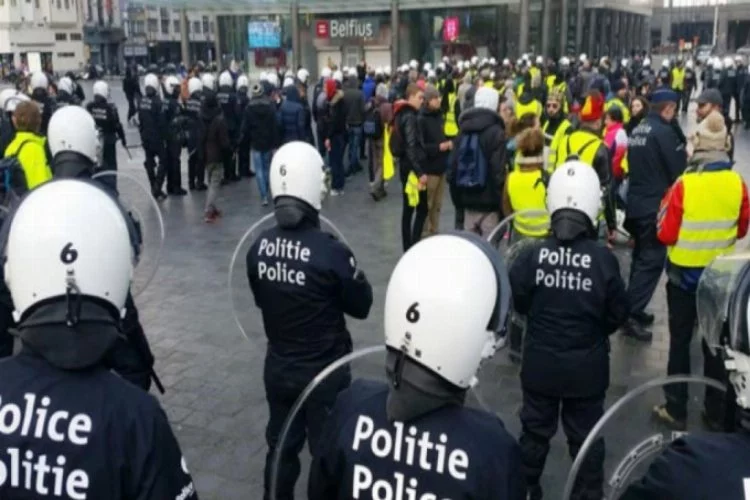 Belçika'da Sarı Yelekliler eylemi! Çok sayıda gözaltı