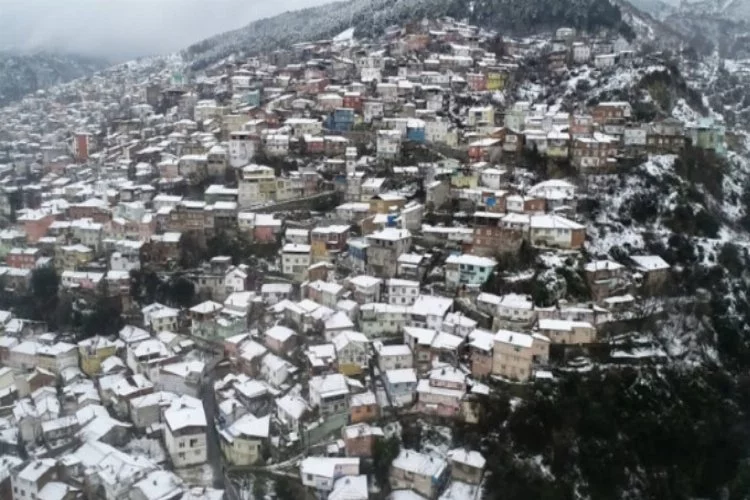 Bursa'dan kar manzaraları!
