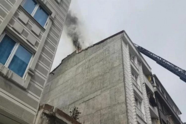 5 katlı binada korkutan yangın!