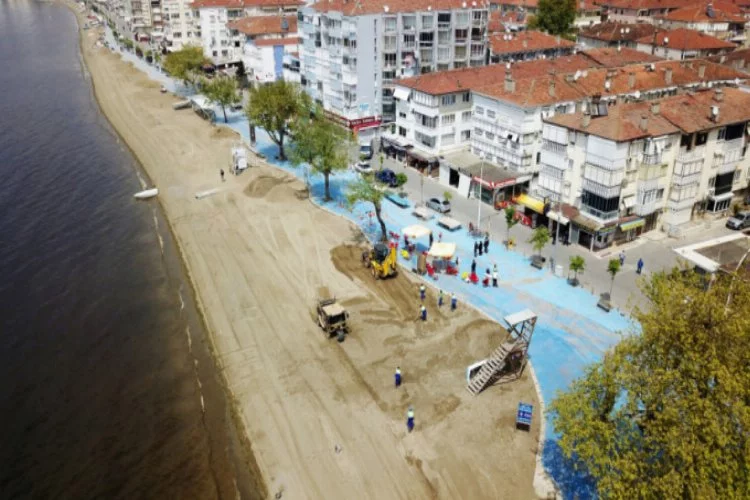 Bursa'da plajlar yaz için hazırlanıyor