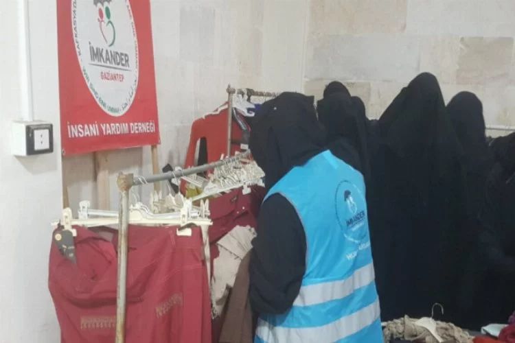 El Bab'da 350 anneye kıyafet, 6 engelliye akülü sandalye dağıtıldı