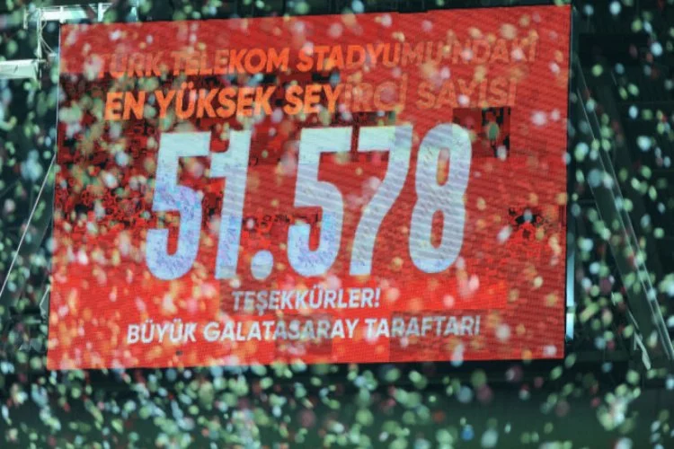 Türk Telekom Stadyumu'nun seyirci rekoru kırıldı