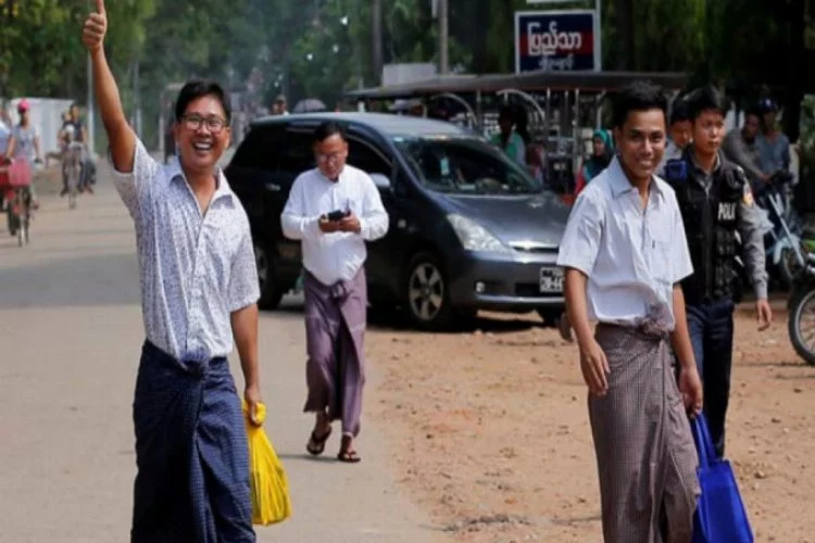 Myanmar'da tutuklu bulunan Reuters muhabirleri serbest!