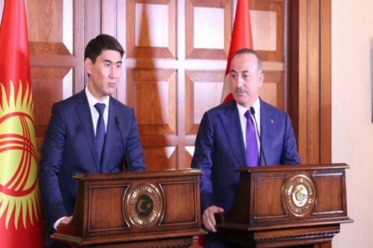 Çavuşoğlu ve Aydarbekov'dan ortak basın toplantısı