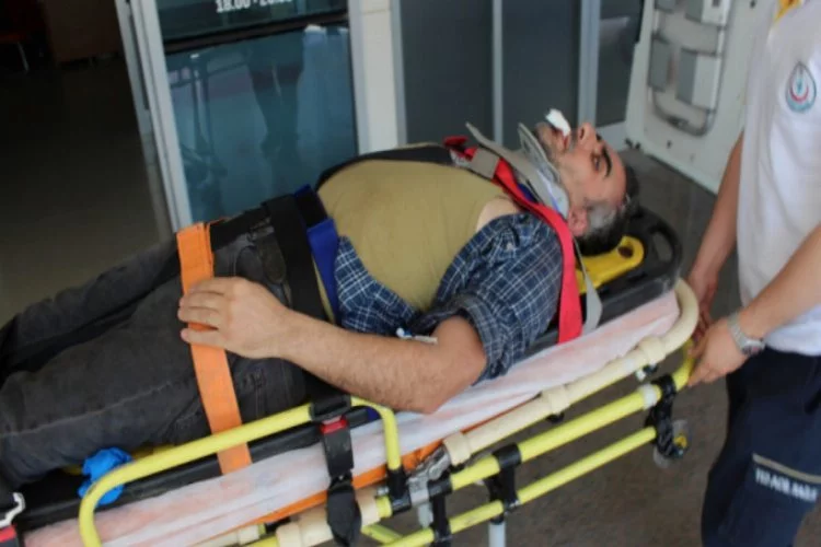 Bursa'da 4 metre yükseklikten düşen işçi yaralandı!