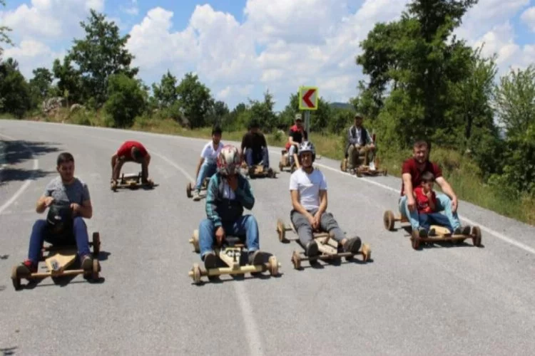 Bursa'da tahta araba yarışları