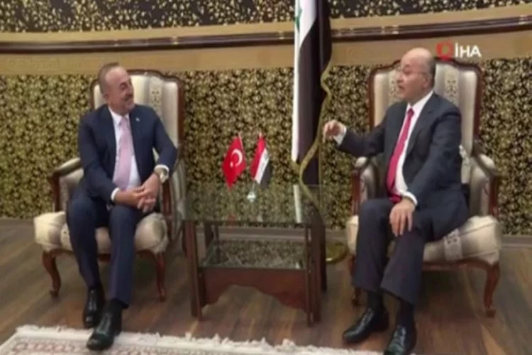 Bakan Çavuşoğlu, Irak Cumhurbaşkanı ile görüştü