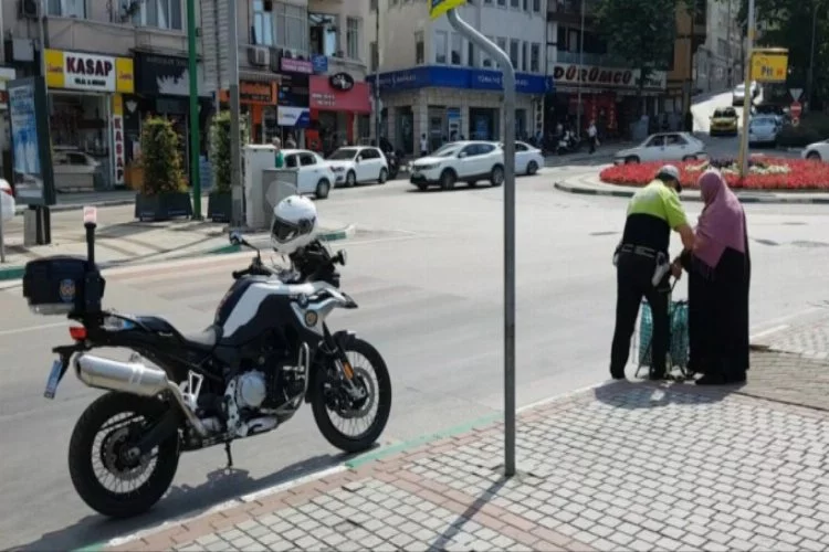 Bursa'da polisten örnek davranış
