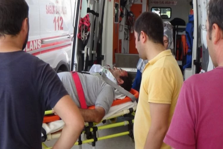 Bursa'da kaynak yaparken düşerek yaralandı!