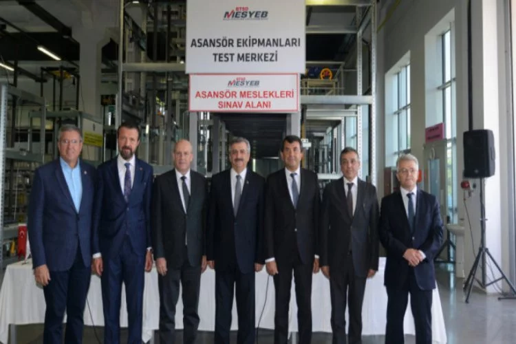 Bursa'da asansör güvenlik aksamlarının testi için işbirliği