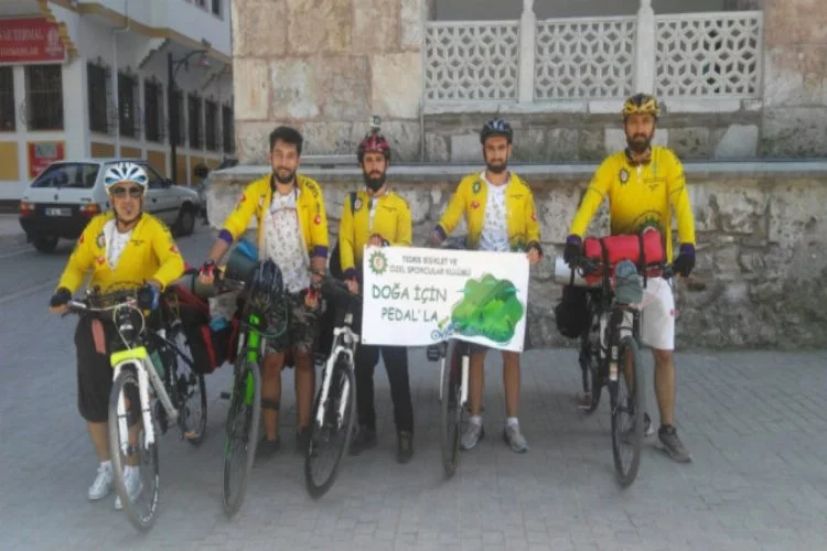 Bursa'ya gelen bisikletçilerin hedefi Marmaris