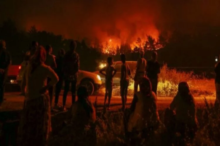İzmir'deki orman yangını mahalleye yaklaştı!