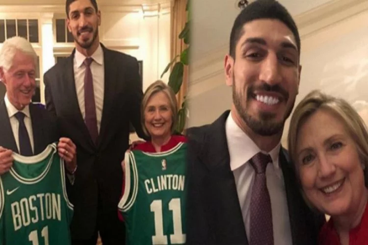 Hillary Clinton FETÖ'cü Enes Kanter'i evinde ağırladı