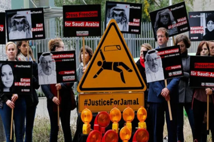 Berlin'de Kaşıkçı cinayeti protestosu