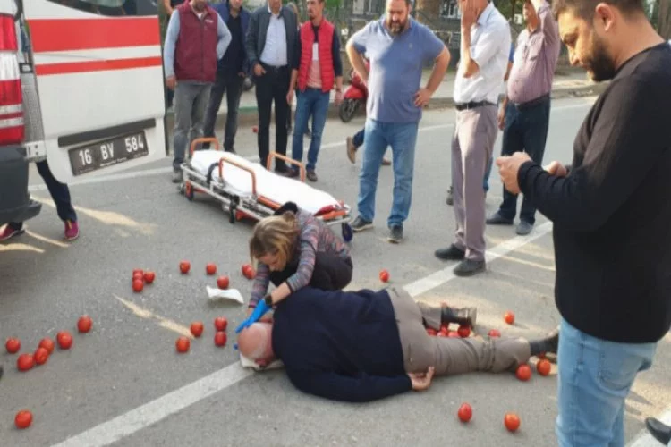 Bursa'da kask takmayan yaşlı adam başından yaralandı