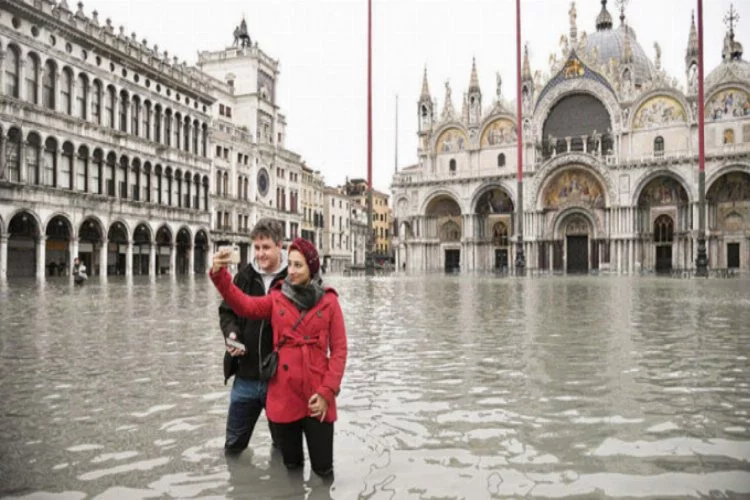 Venedik sular altında kaldı...
