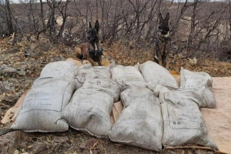 Bingöl'de PKK'ya ait 450 kilo 'amonyum nitrat' ele geçirildi