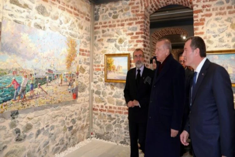 Cumhurbaşkanı Erdoğan, Selahattin Kara Resim Sergisi'nin açılışına katıldı