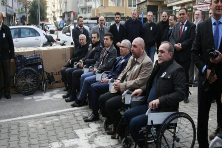Bursa'da protokol koltuğu tekerlekli sandalye oldu