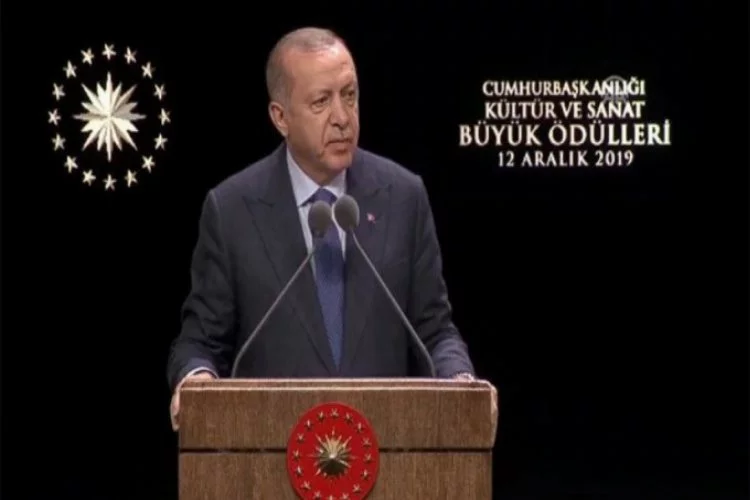 Cumhurbaşkanı Erdoğan, Kültür Sanat Büyük Ödülleri Töreni'nde konuştu