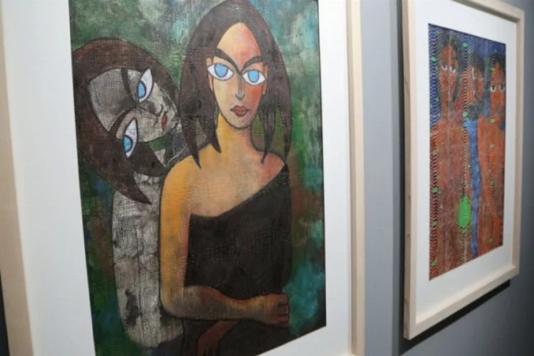 Pakistanlı ressam eserlerini Nilüfer'de sergiledi