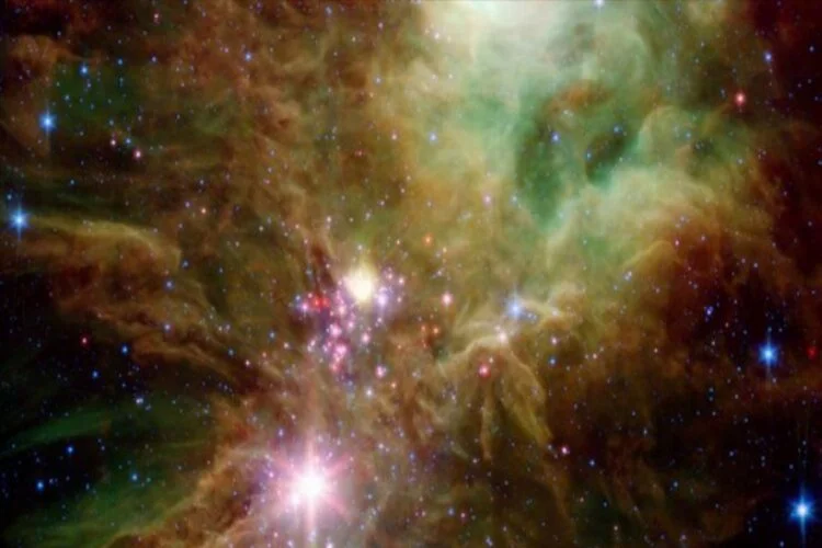NASA'nın Spitzer Teleskobu Yılbaşı Ağacı Yıldız Kümesi'ni fotoğrafladı