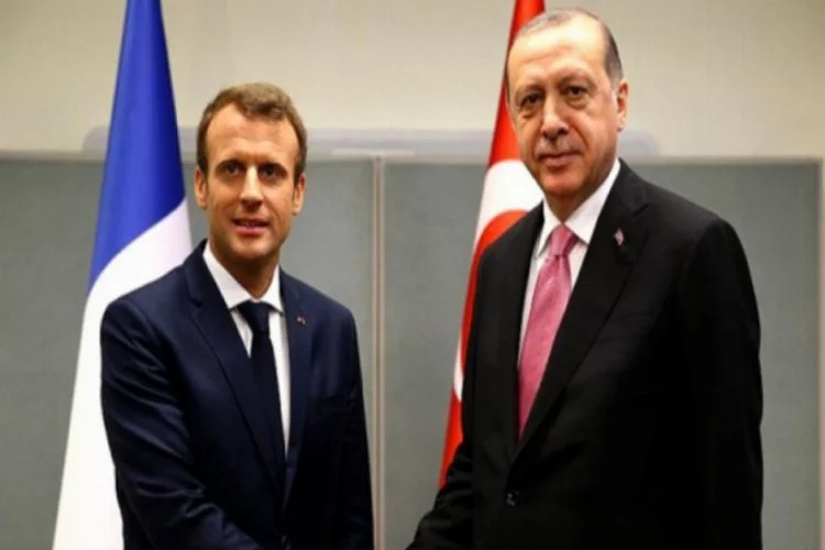 Erdoğan-Macron'la görüştü
