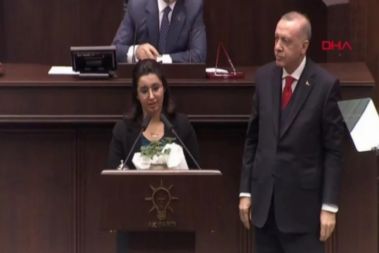 Erdoğan kürsüyü Gülay'a bıraktı! Ayakta alkışladılar