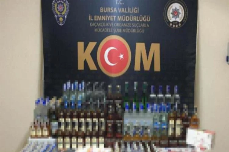 Bursa'da kaçak içki ve sigaraya 2 gözaltı