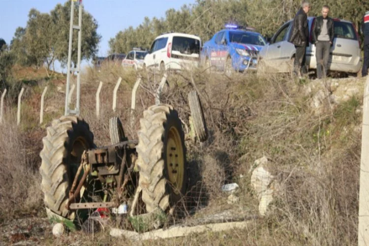 Bursa'da şarampole yuvarlanan traktörde cesedi bulundu
