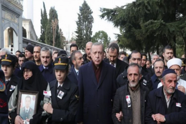 Çığ şehidine veda! Cumhurbaşkanı Erdoğan: Felaketlerle mücadelemiz var