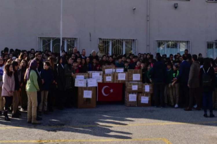 Mustafakemalpaşalı öğrenciler Elazığ'daki kardeşlerini unutmadı