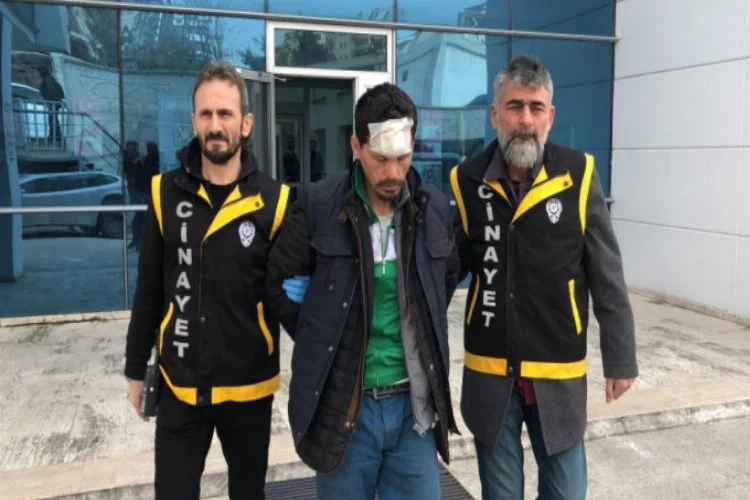 Bursa'da baltalı baba katili adliyede!