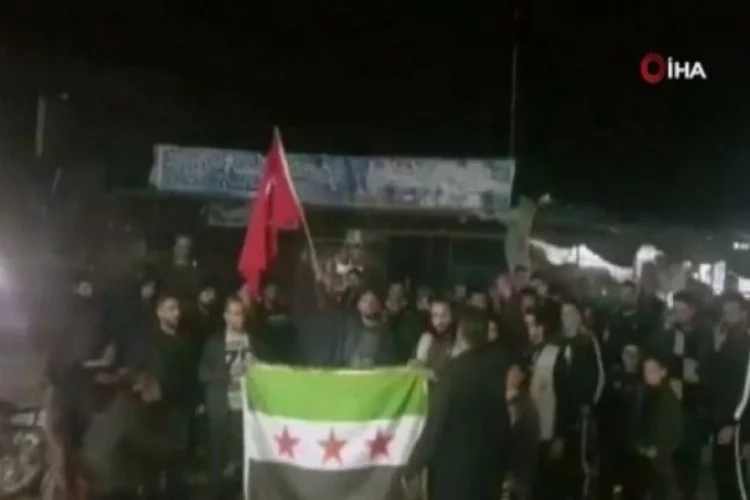 İdlib'te halk, TSK'ya destek gösterisi düzenledi