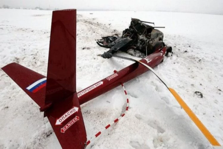 Rusya'da helikopter düştü!