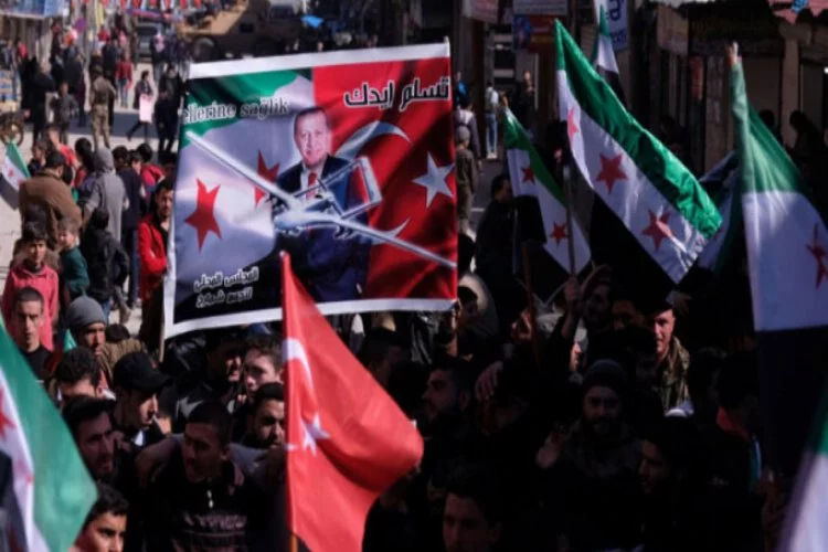 Suriye'den TSK'ya destek mitingi