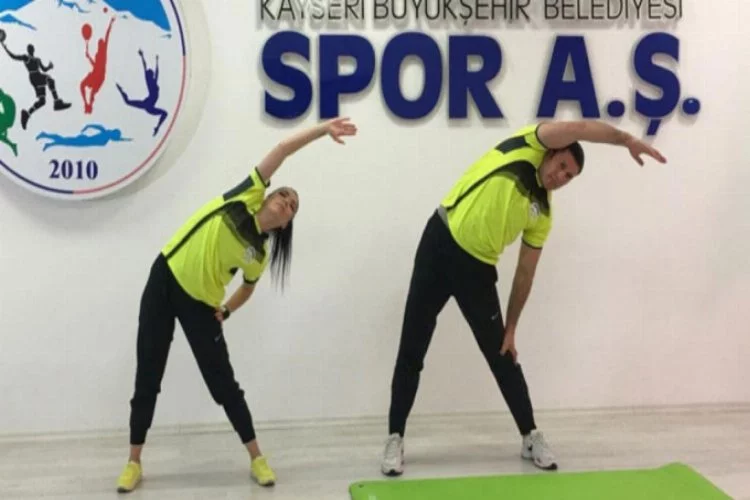 Kayseri'de Spor A.Ş.'den vatandaşlara canlı spor eğitimi