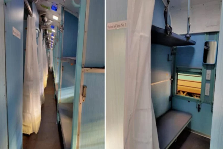 Hindistan'da tren vagonları karantina hastaneye çevrildi