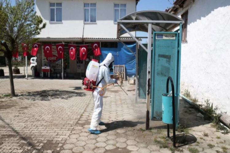 Bursa'da karantinadaki mahalle dezenfekte edildi!