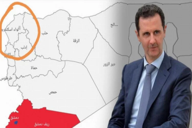 Esad'ın tepki çeken virüs haritası