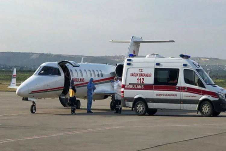 Ambulans uçak Emel için havalandı