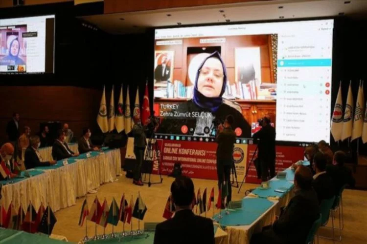 Bakan Selçuk, 1 Mayıs Uluslararası Online Konferansı'nda konuştu