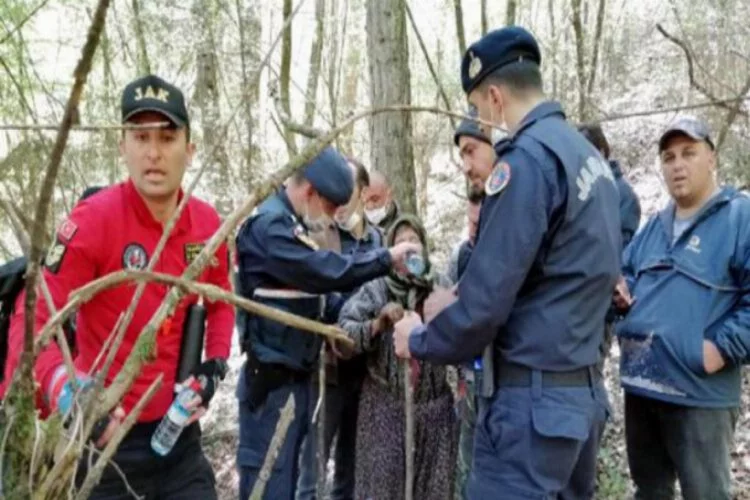 Kaybolan yaşlı kadın, 25 saat sonra ormanda bulundu