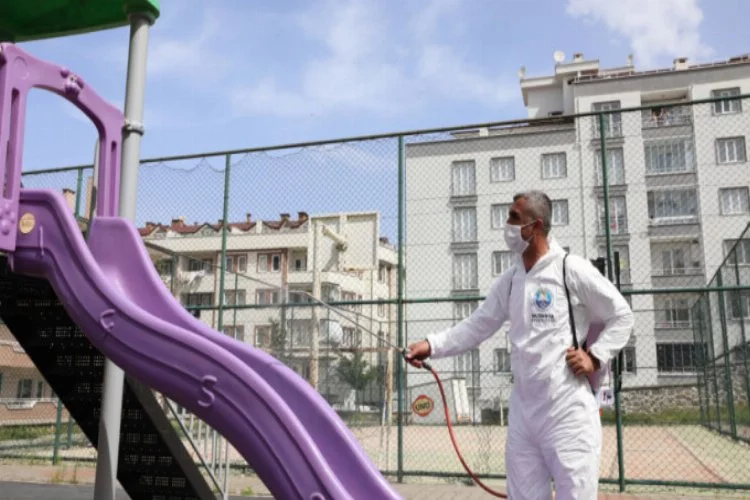 Bursa Mudanya'da parklar çocuklar için hazırlanıyor