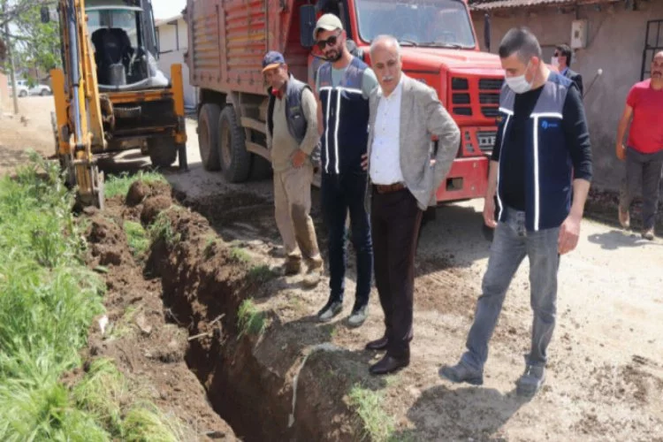 Bursa Yenişehir'in kırsal mahallelerinde doğalgaz çalışması