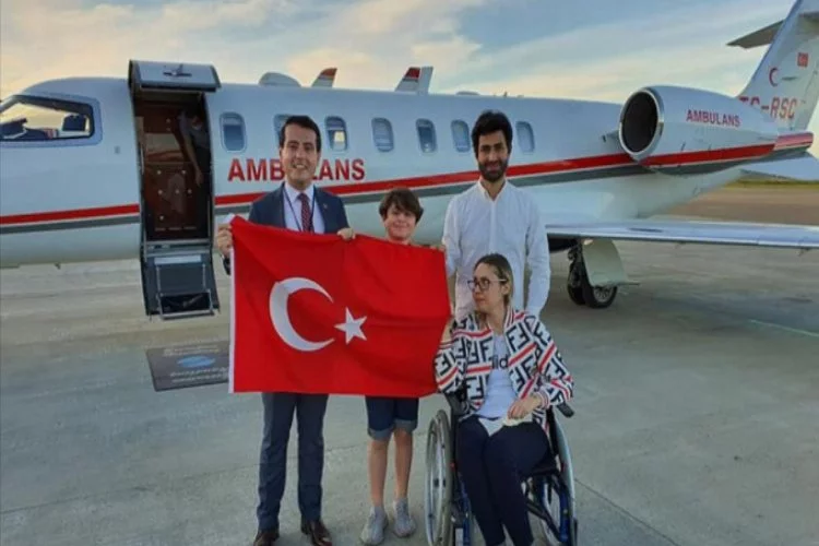 Beyninde tümör bulunan Türk vatandaşı Türkiye'ye nakledildi