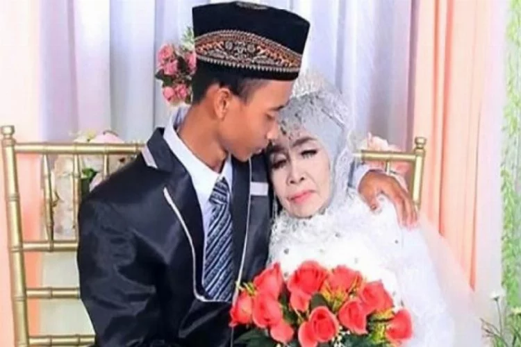 65 yaşındaki kadın, evlat edindiği 24 yaşındaki genç ile evlendi